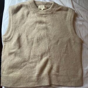 Sezane Samuel jumper vanilla small sweater vest